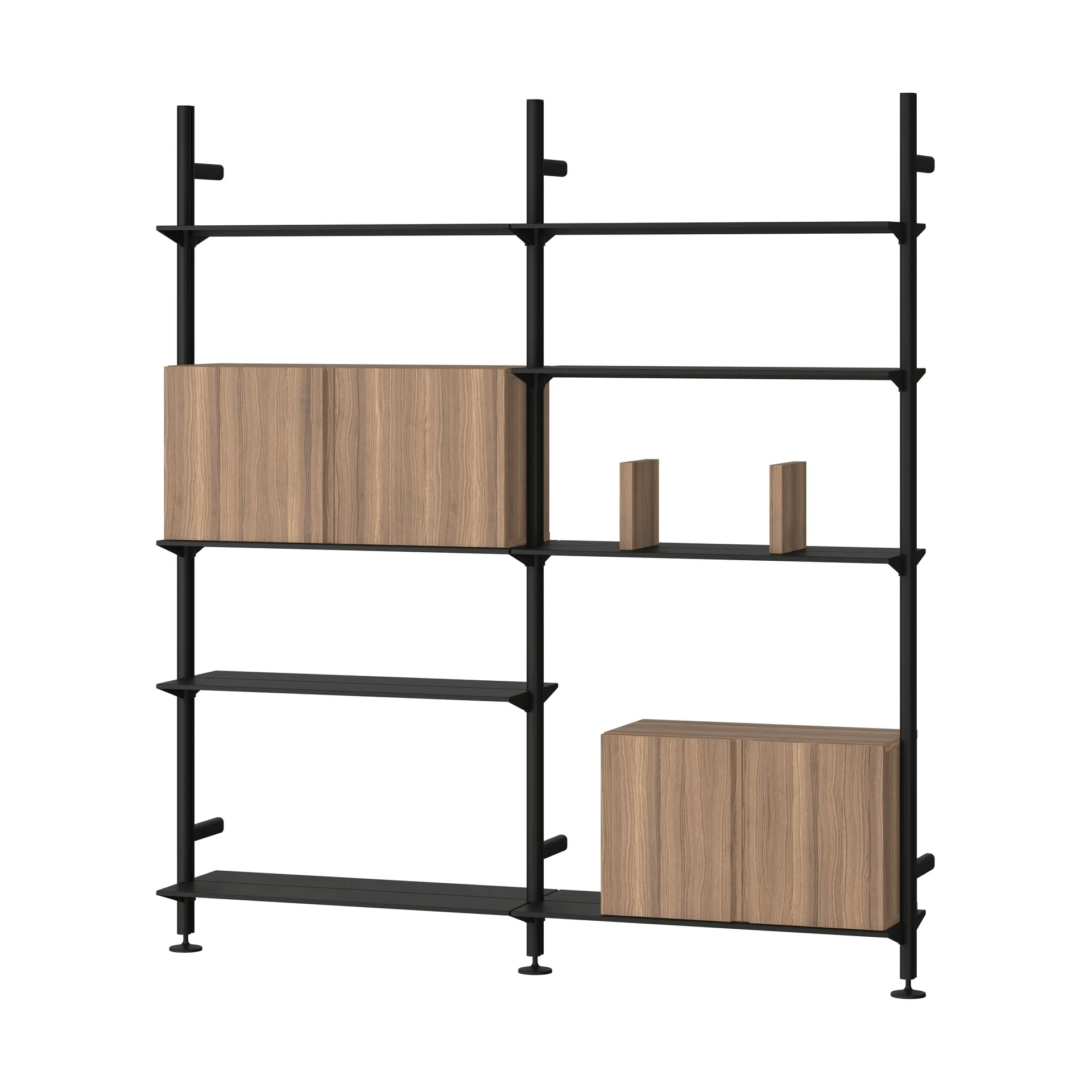 System półek Pira G2 W A Black/Walnut,  Pira