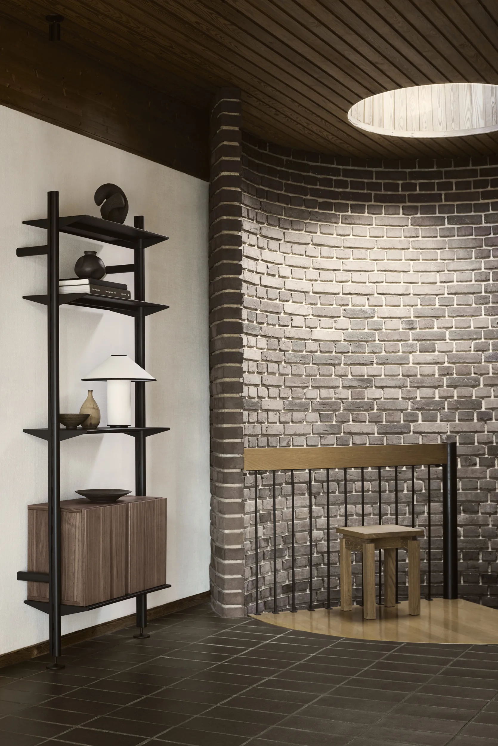 System półek Pira G2 W B Black/Walnut,  Pira
