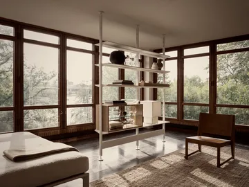 Witryna Pira - Dąb wybielany – szkło przejrzyste, 70x31 cm, tył szklany - Pira