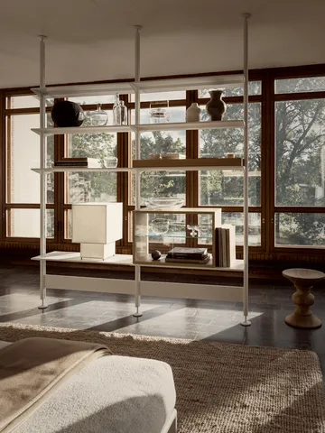 Witryna Pira - Dąb wybielany – szkło przejrzyste, 90x31 cm, 4 drzwi - Pira