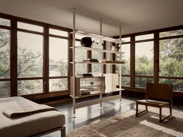 Witryna Pira - Dąb wybielany – szkło ryflowane, 90x31 cm, tył szklany - Pira