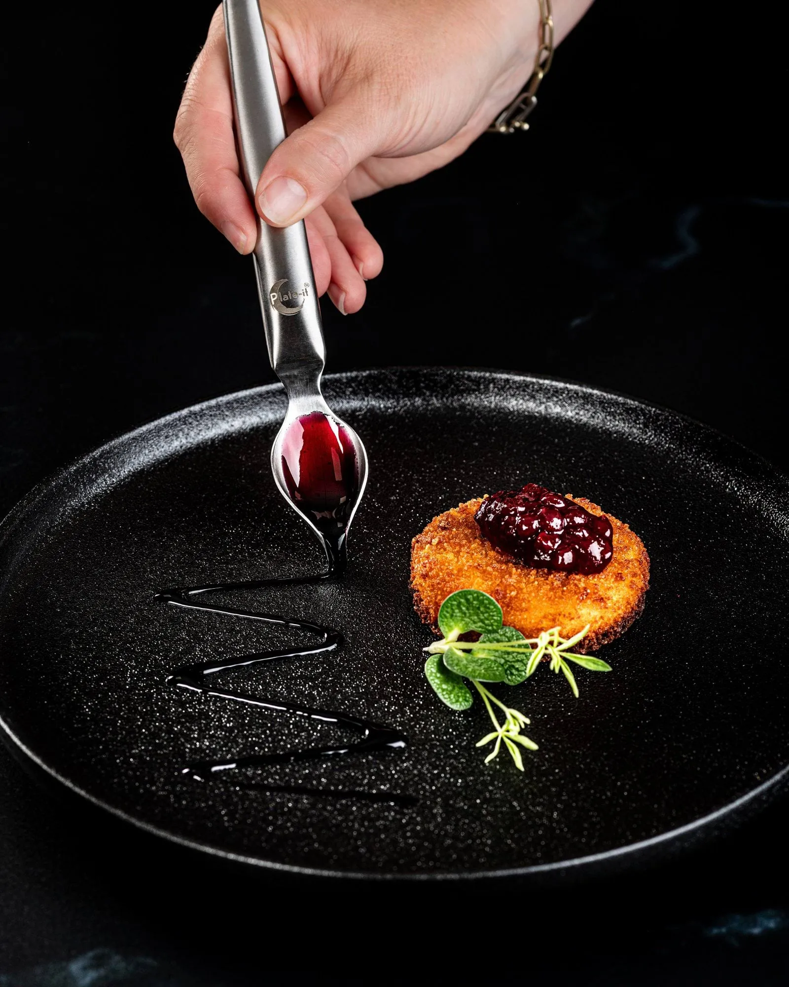 Plate-it łyżki do dekoracji, Stal nierdzewna, 2-pak Plate It