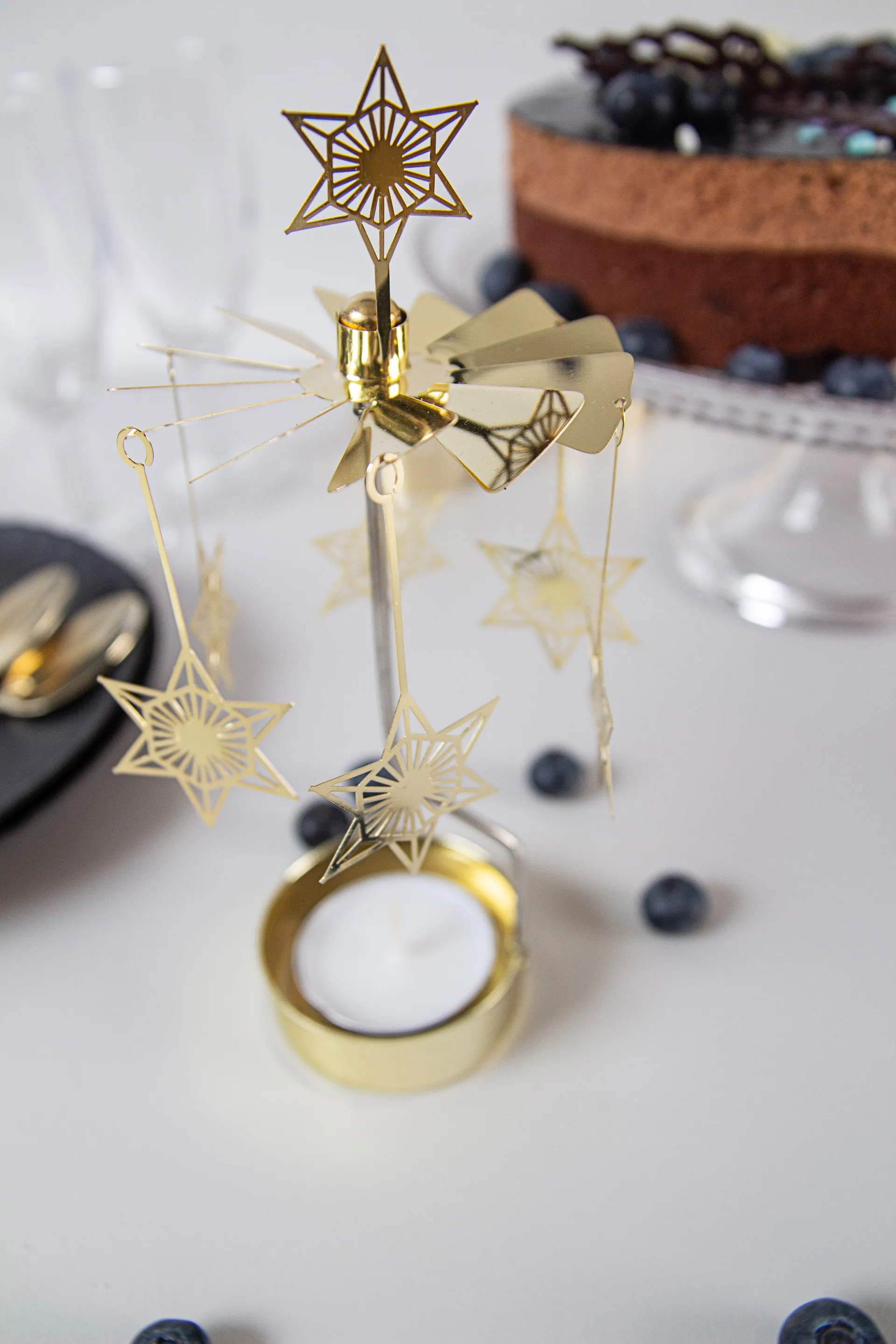 Art Deco gwiazda änglaspel, Żółty Pluto Design