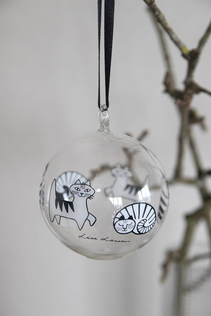 Bombka świąteczna Lisa Larson koty , White-black Pluto Design