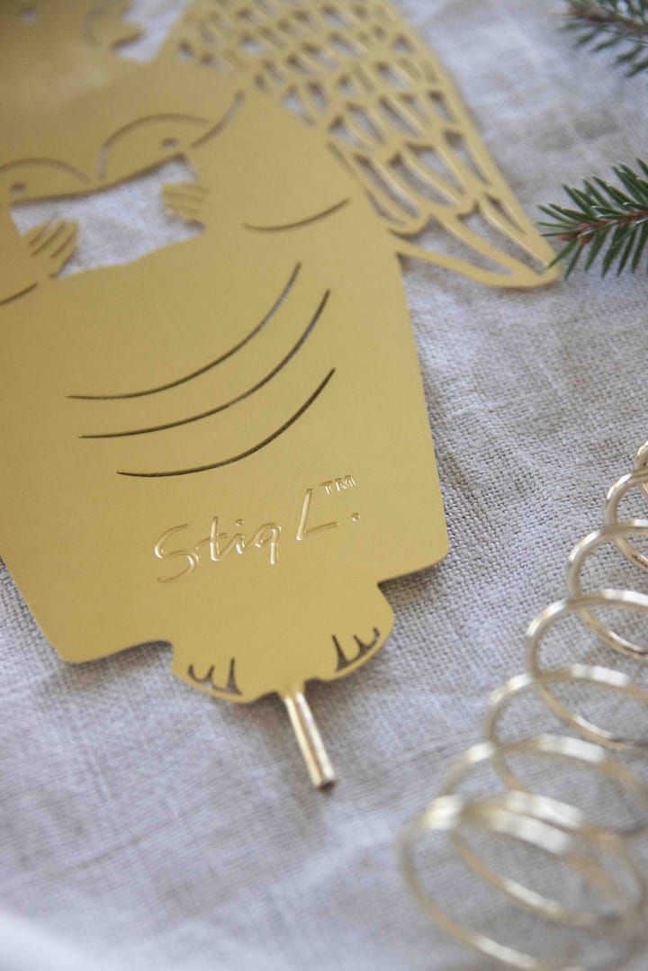 Dekoracja na czubek choinki Stig L Gingerbread Angel, Mosiądz Pluto Design