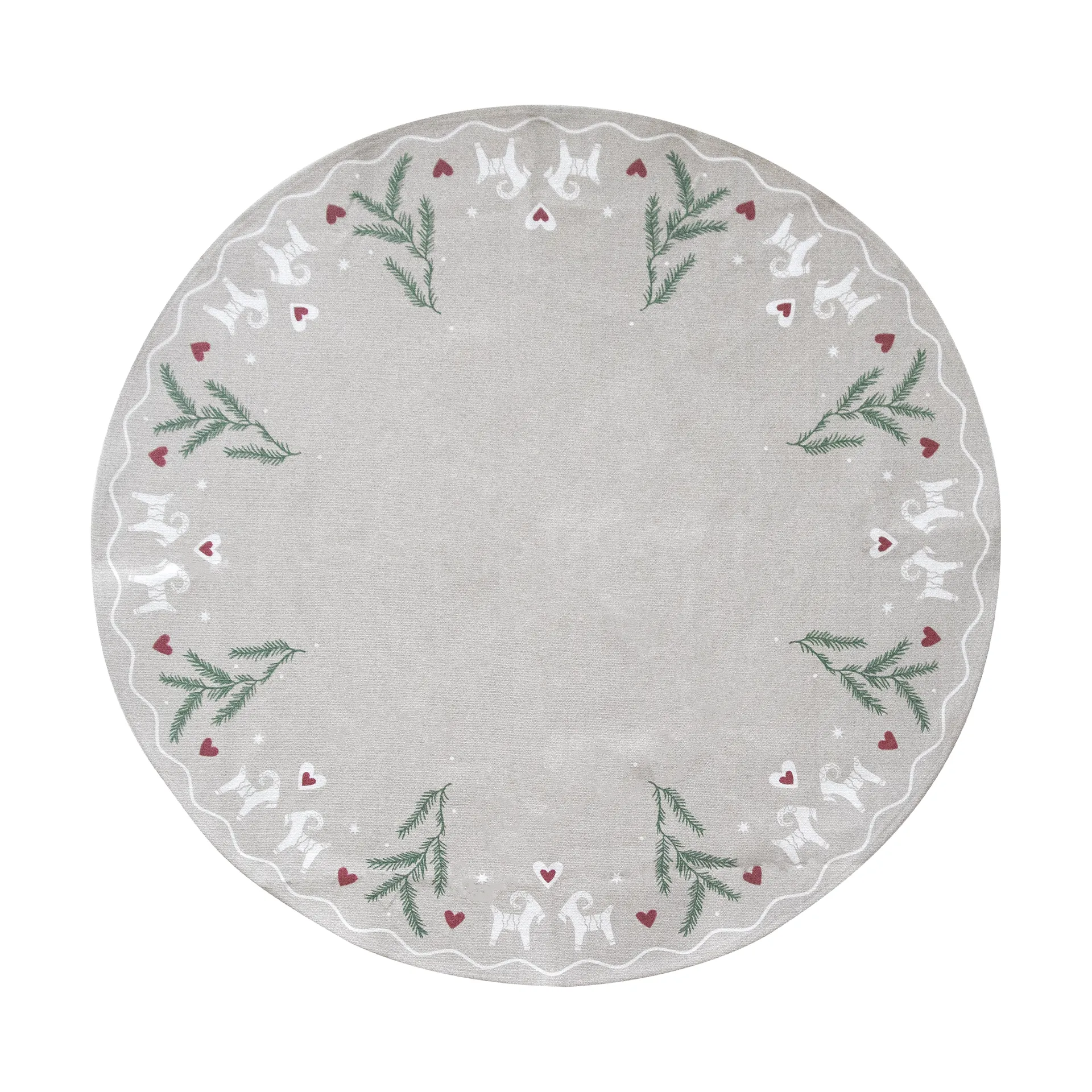 Dywanik pod choinkę Yule Goat Ø110 cm, Beżowy Pluto Design