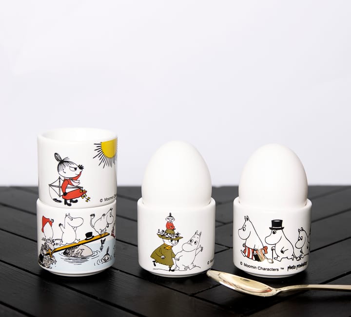 Kieliszek na jajko Muminek 4 szt., Biały z motywem Pluto Design