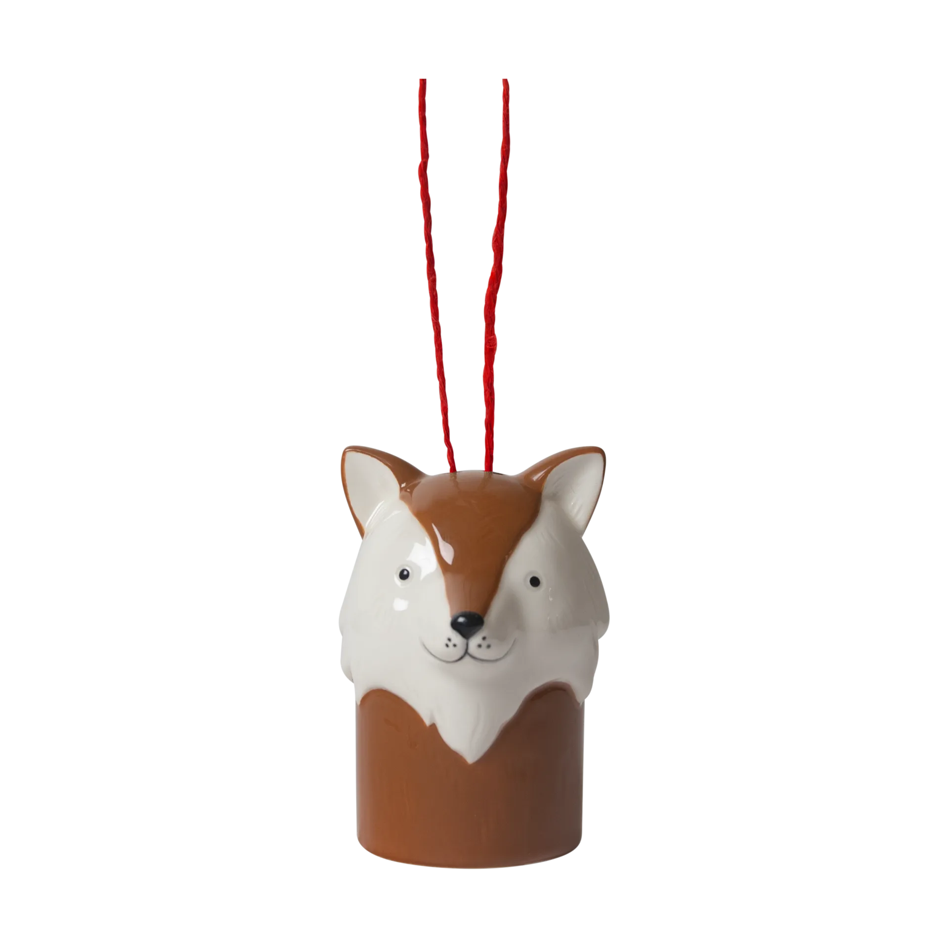 Lis zawieszka na choinkę, Biały-brązowy Pluto Design