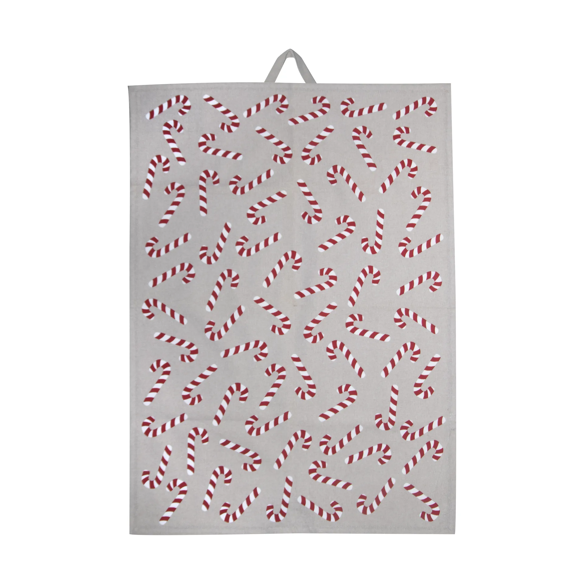 Ręcznik kuchenny Candy Cane 50x70 cm, Biało-szaro-czerwony Pluto Design