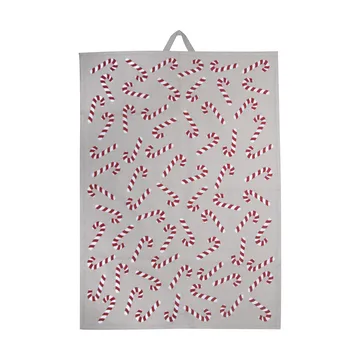 Ręcznik kuchenny Candy Cane 50x70 cm - Biało-szaro-czerwony - Pluto Design