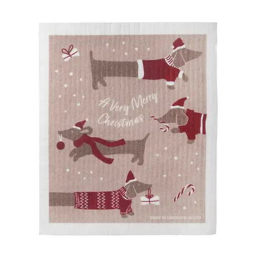 Ścierka do zmywania Jolly dogs  - Czerwono-szara - Pluto Design