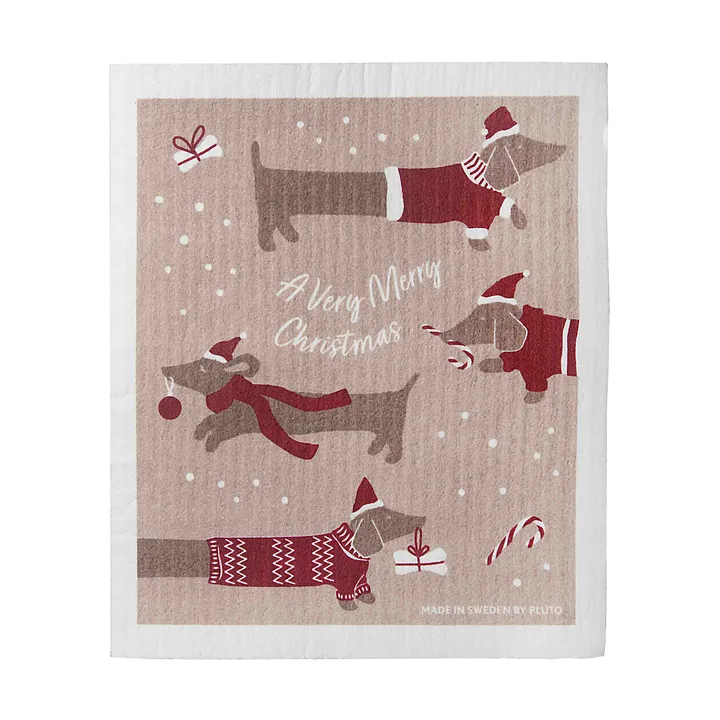 Ścierka do zmywania Jolly dogs  - Czerwono-szara - Pluto Design