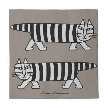 Serwetki Lisa Larsson Mikey, 24‑pak - Szare - Pluto Design