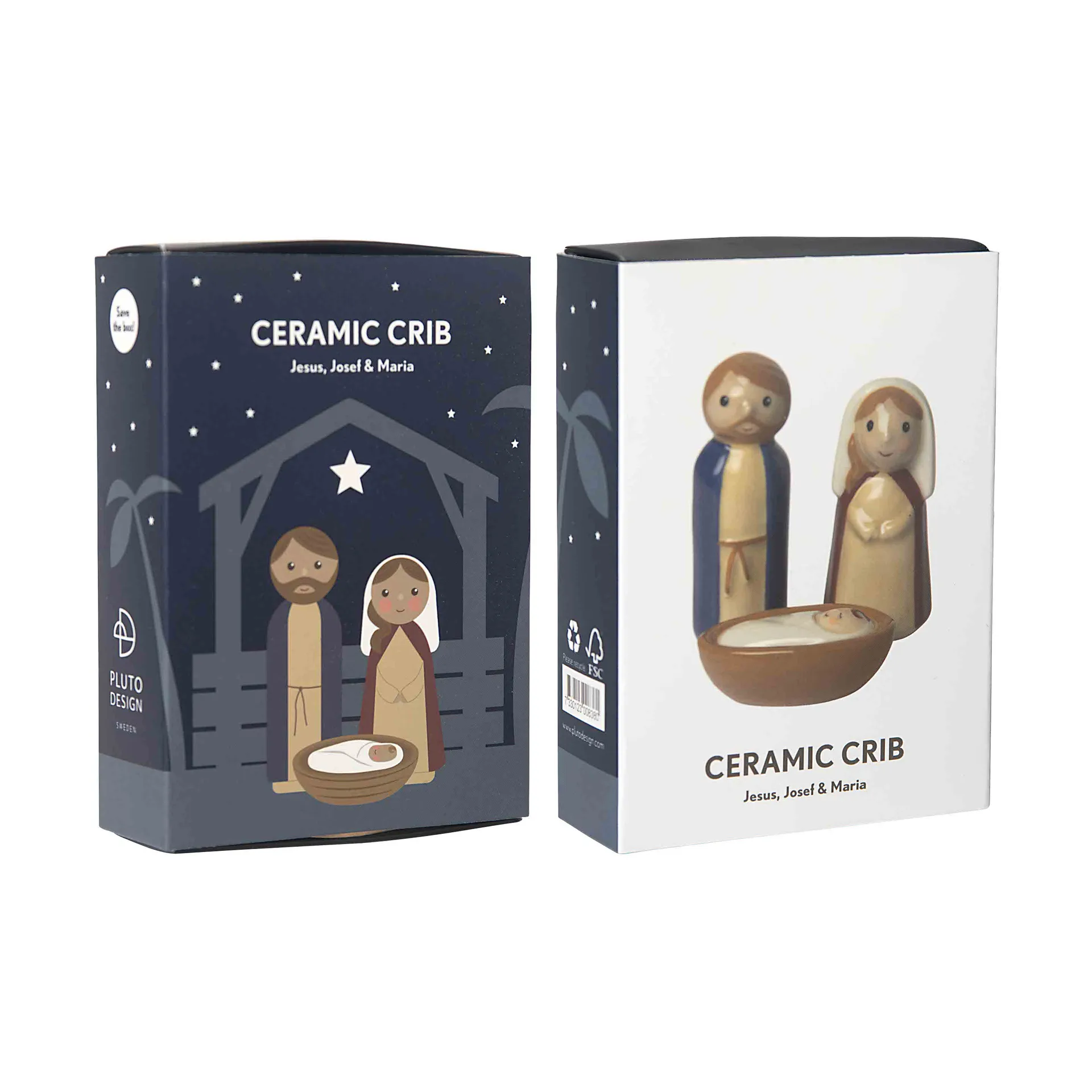 Stajenka Crib family 3 części, Jezus, Józef i Maria Pluto Design