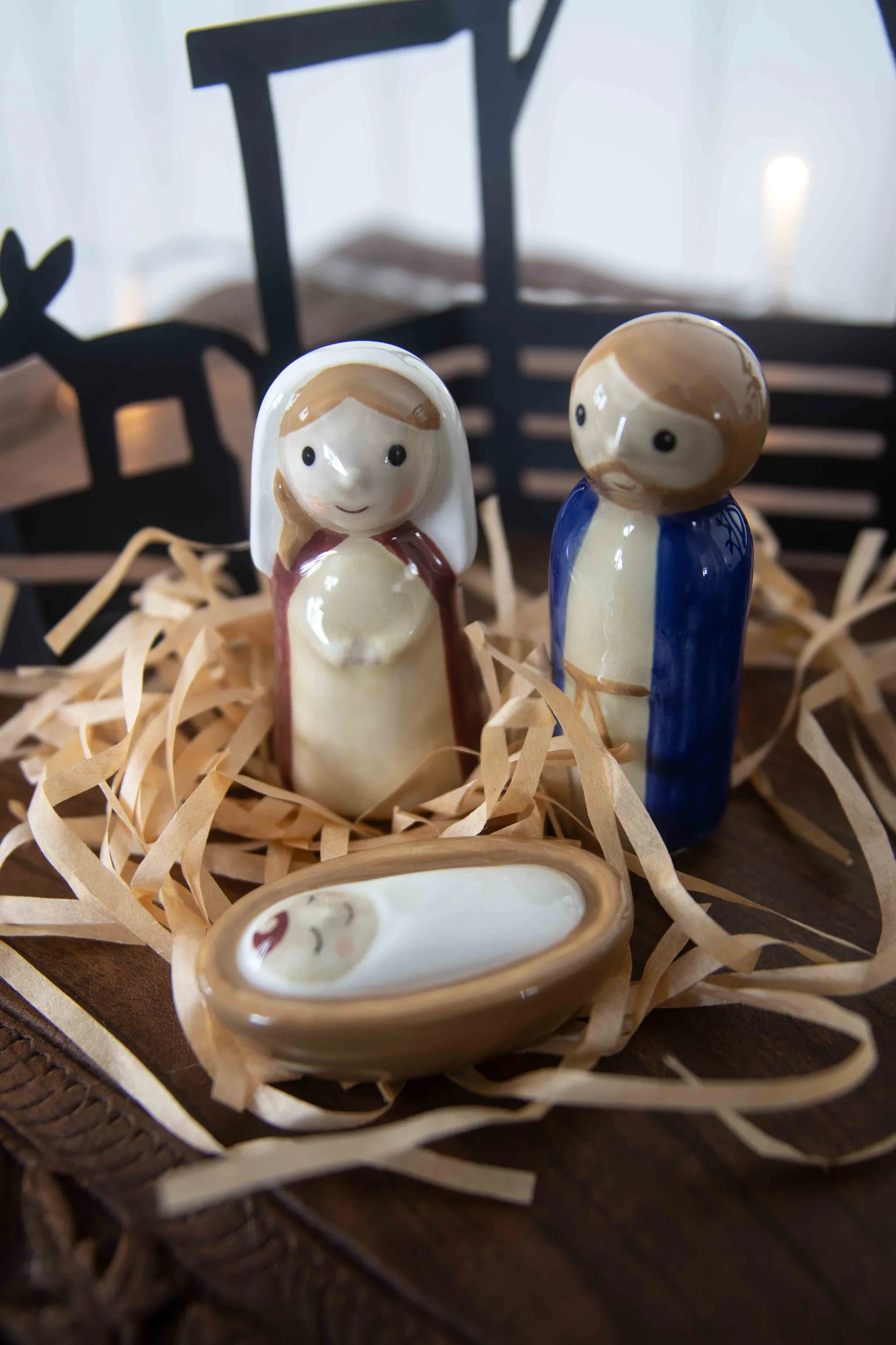 Stajenka Crib family 3 części, Jezus, Józef i Maria Pluto Design