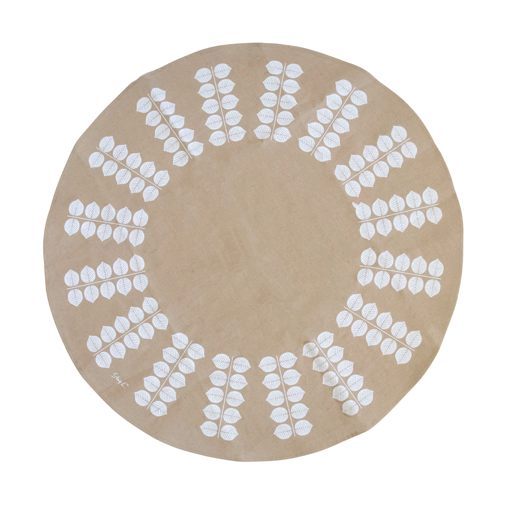 Stig L Berså choinkowy dywan Ø110 cm, Natur-biały Pluto Design