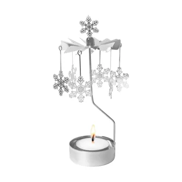 Świecznik karuzel Let it snow  - Srebrny - Pluto Design