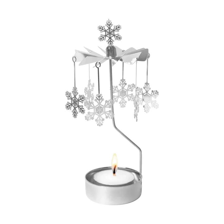 Świecznik karuzel Let it snow  - Srebrny - Pluto Design
