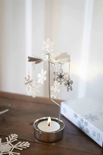 Świecznik karuzel Let it snow  - Srebrny - Pluto Design