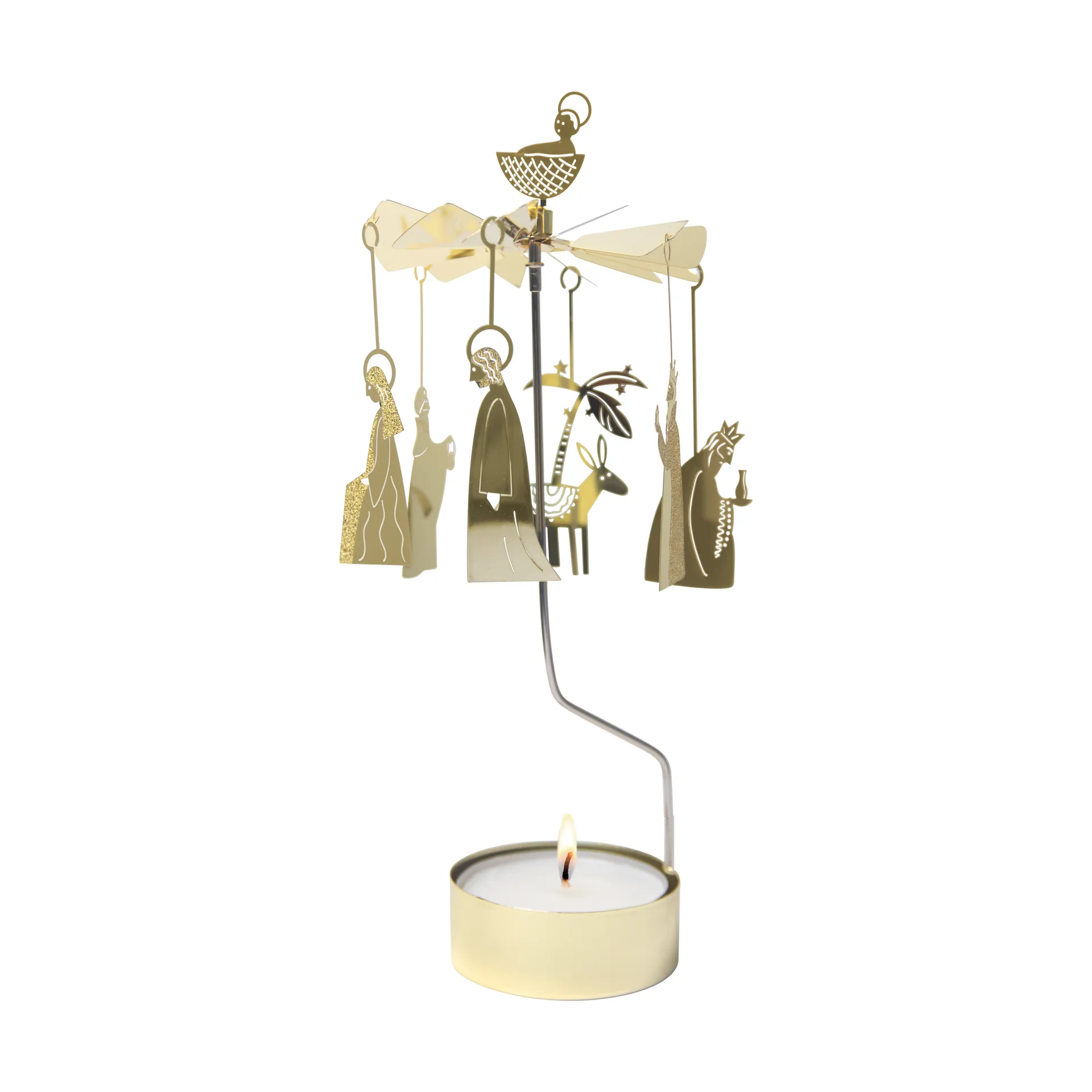 Świecznik karuzela Crib Family, Złoty Pluto Design