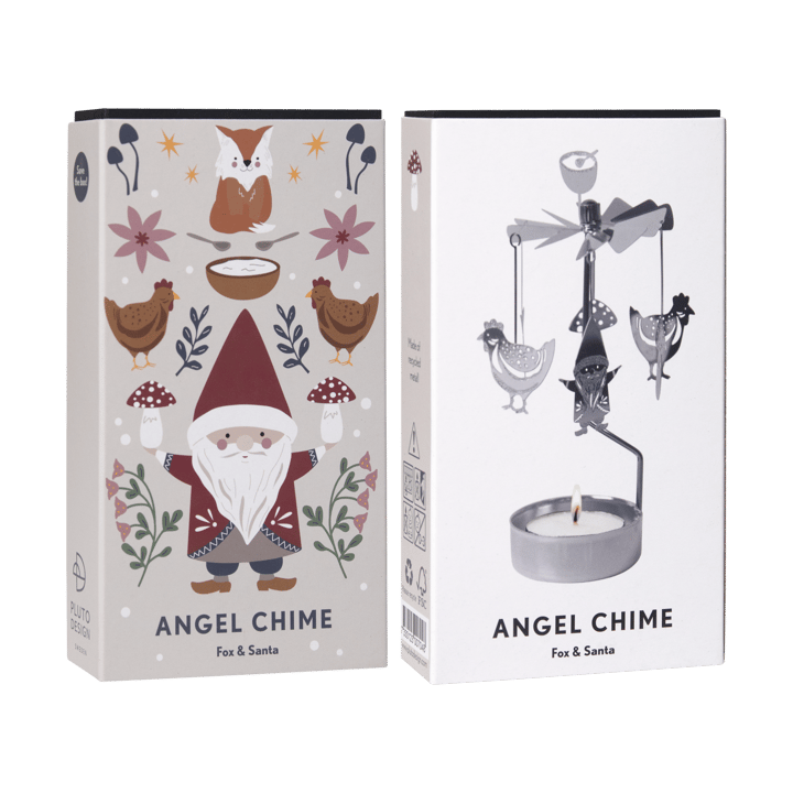 Świecznik karuzela - Fox & Santa , Srebrny Pluto Design