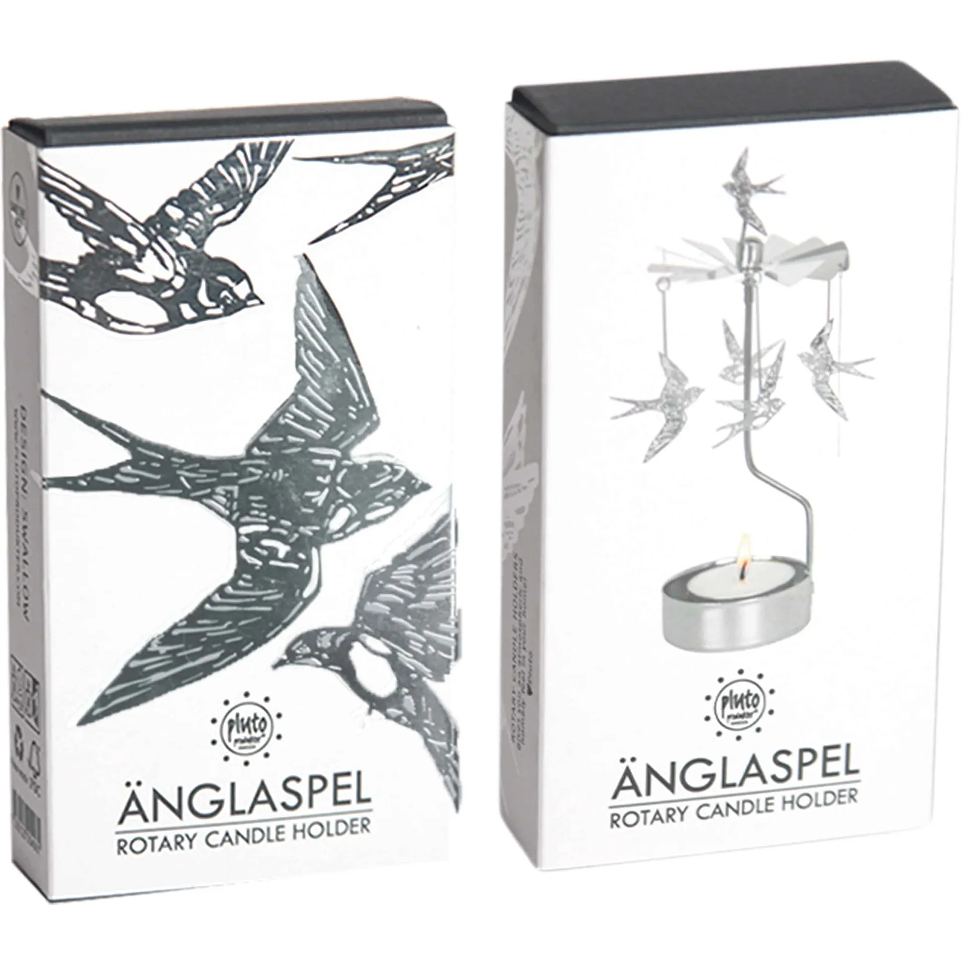 Świecznik karuzela Jaskółki, Srebrny Pluto Design