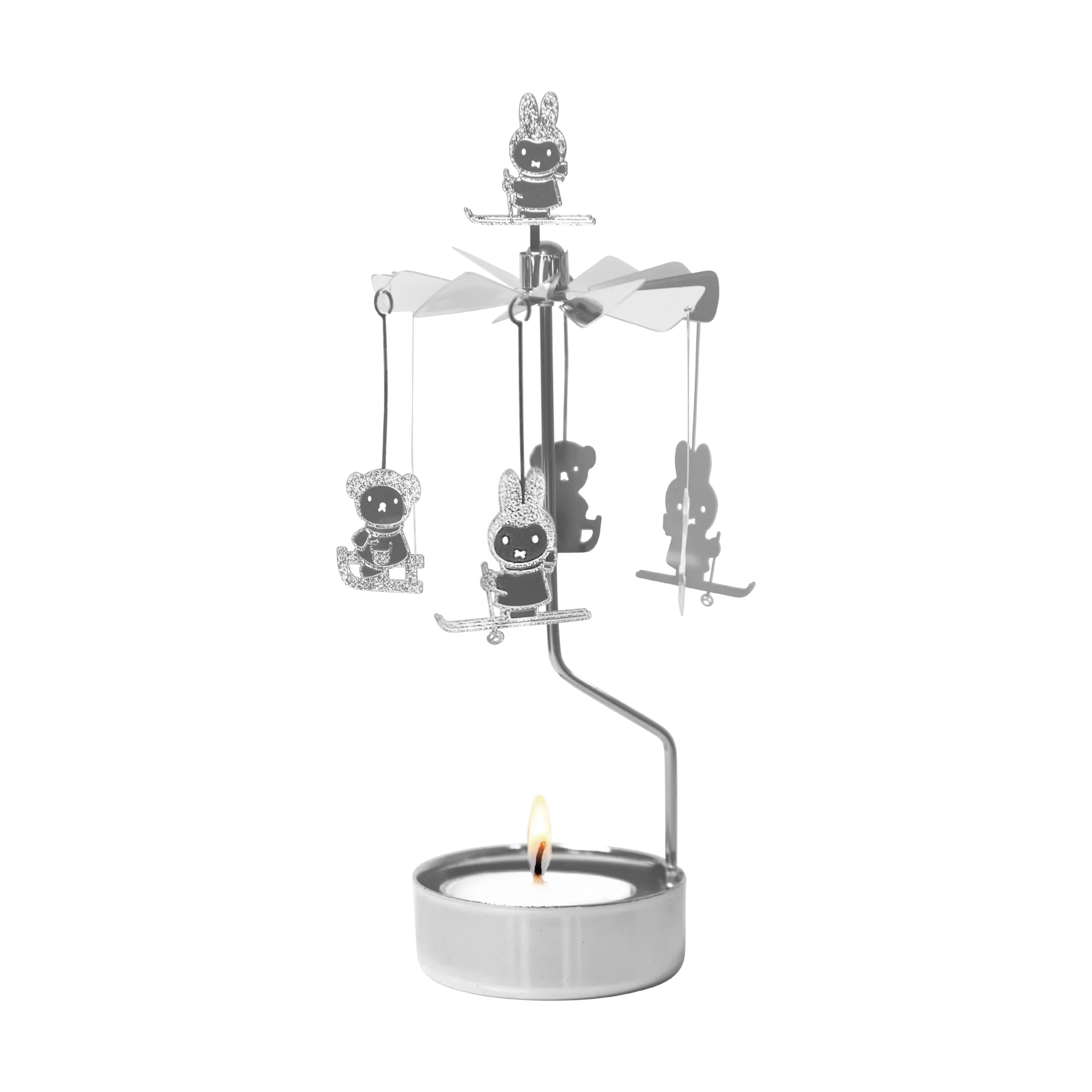 Świecznik - karuzela Miffy Winter, Srebrny Pluto Design