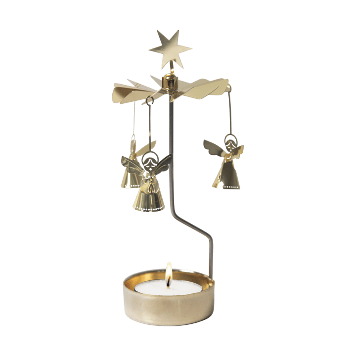 Świecznik karuzela - Singing angel 3D  - Złoty - Pluto Design