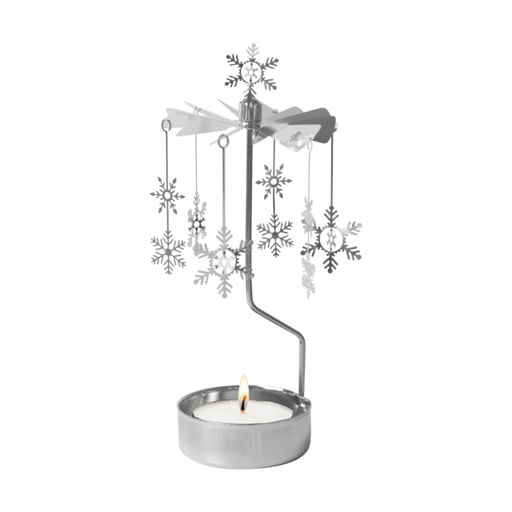 Świecznik karuzela - Snowfall  - Srebrny - Pluto Design