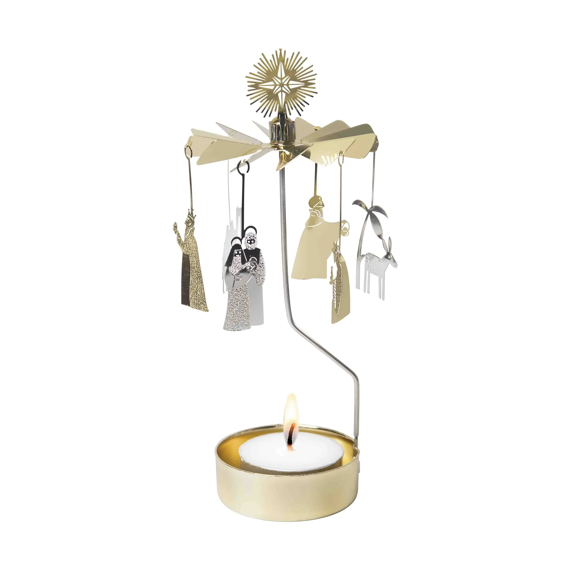 Świecznik karuzela Star of Bethlehem, Złoty Pluto Design