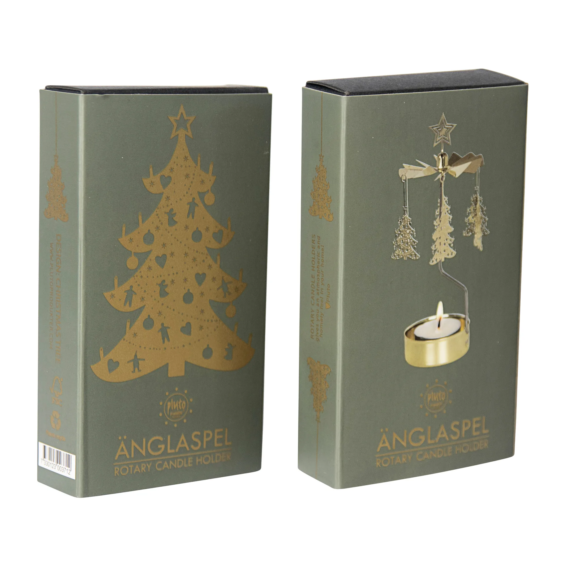 Świecznik karuzela Zima i Boże Narodzenie, Choinka Pluto Design