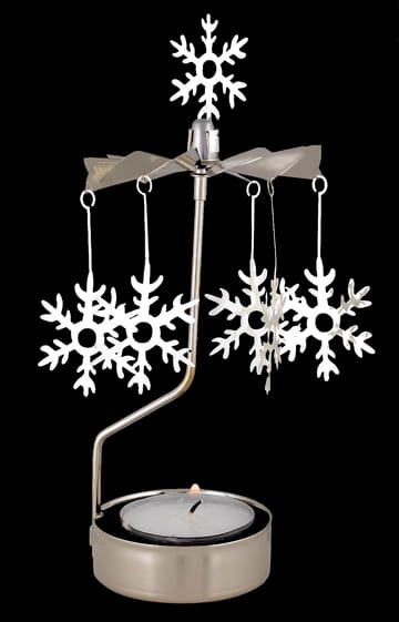 Świecznik karuzela Zima i Boże Narodzenie - płatek śniegu - Pluto Design