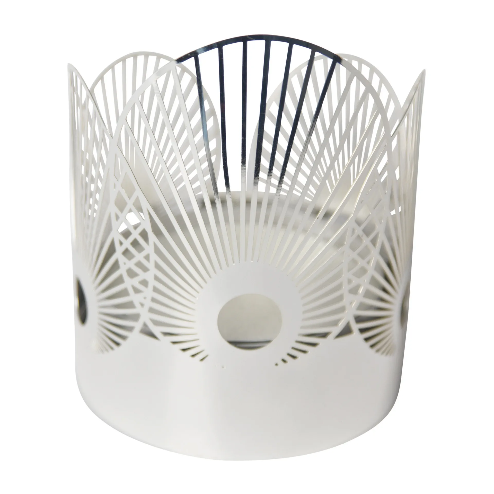 Świecznik Sun średni Ø6,5 cm, Srebro Pluto Design