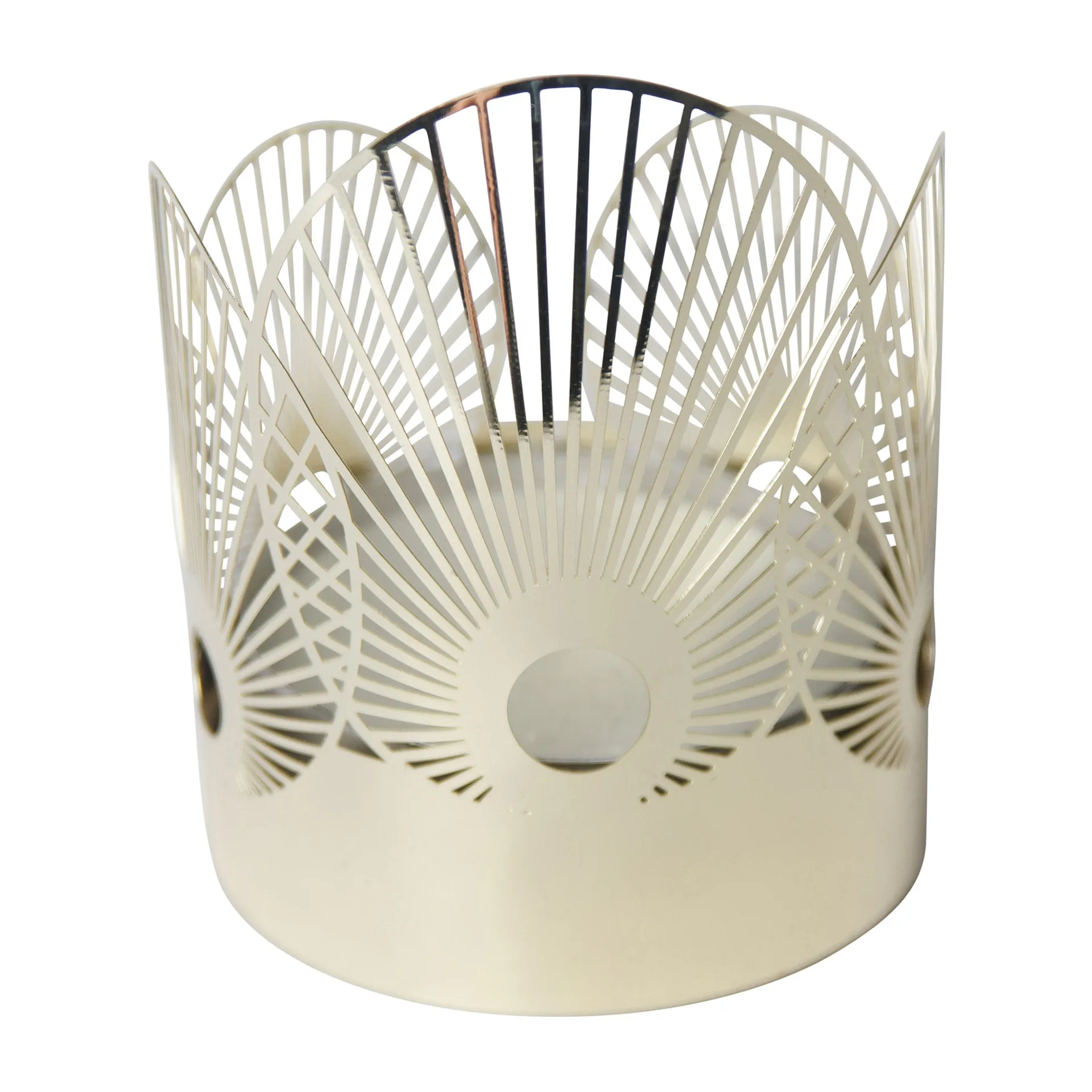 Świecznik Sun średni Ø6,5 cm, Złoto Pluto Design