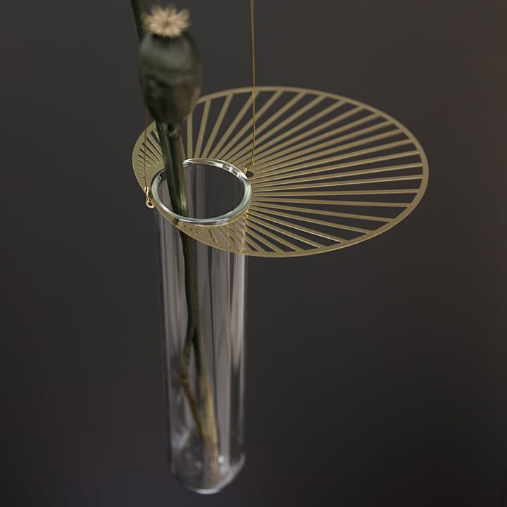 Wiszący wazon Sun 15 cm, Przezroczysty-złoty Pluto Design