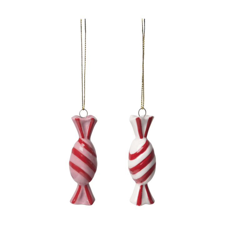 Zawieszka Candy 2 części - Czerwono-biały - Pluto Design