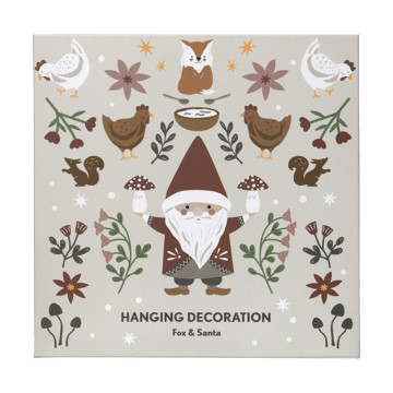 Zawieszka Fox & Santa  - Srebrny - Pluto Design