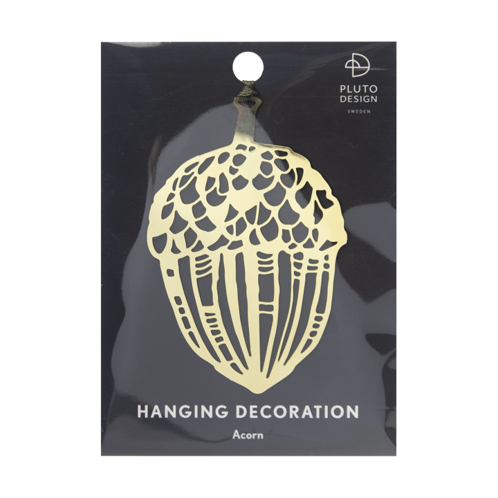 Zawieszka świąteczna Acorn, Złota Pluto Design