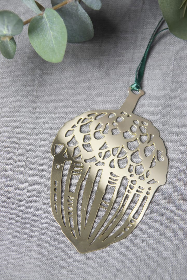 Zawieszka świąteczna Acorn, Złota Pluto Design