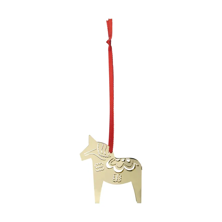 Zawieszka świąteczna Christmas horse 3D - Złota - Pluto Design