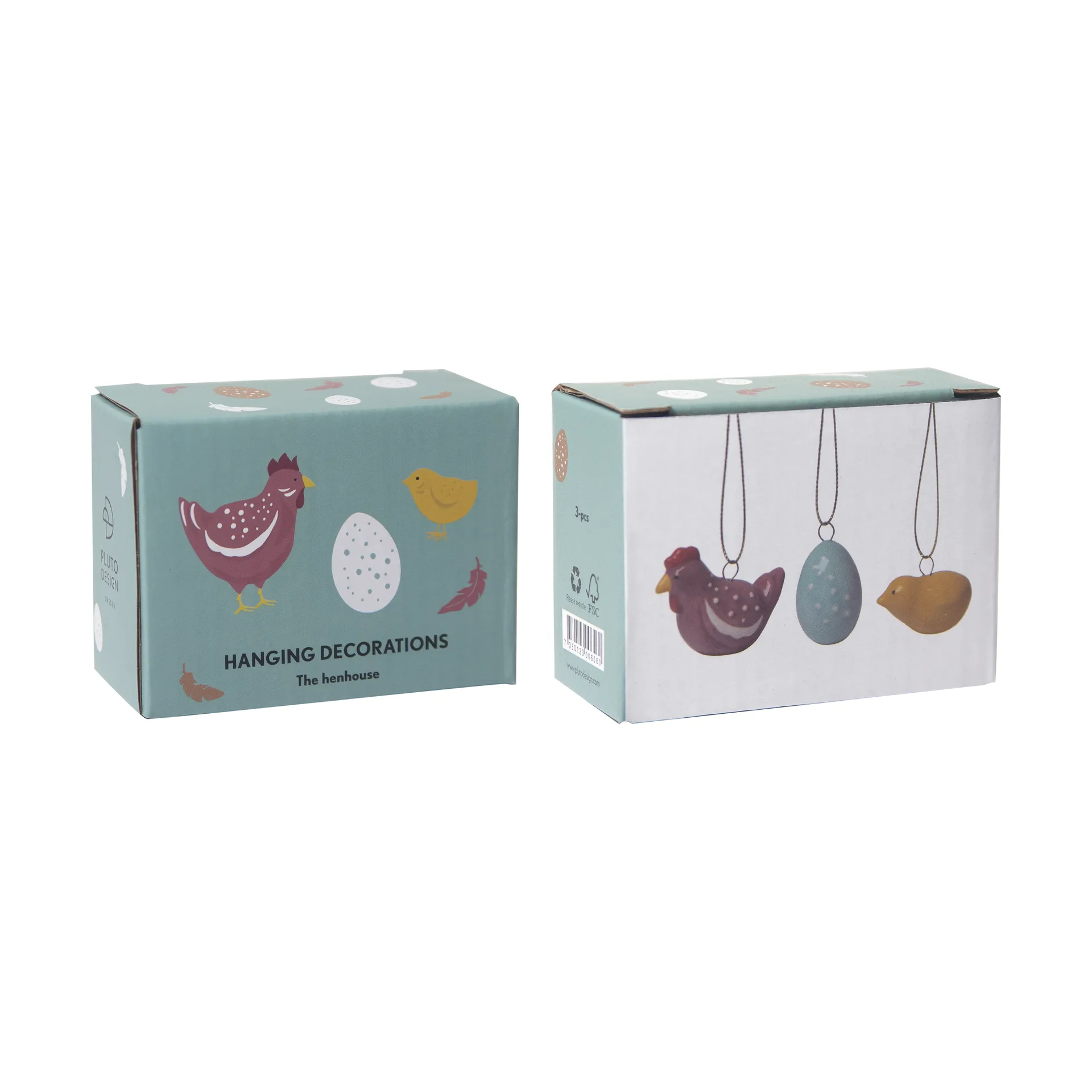 Zawieszki wielkanocne The Henhouse, 3 szt., Multi Pluto Design
