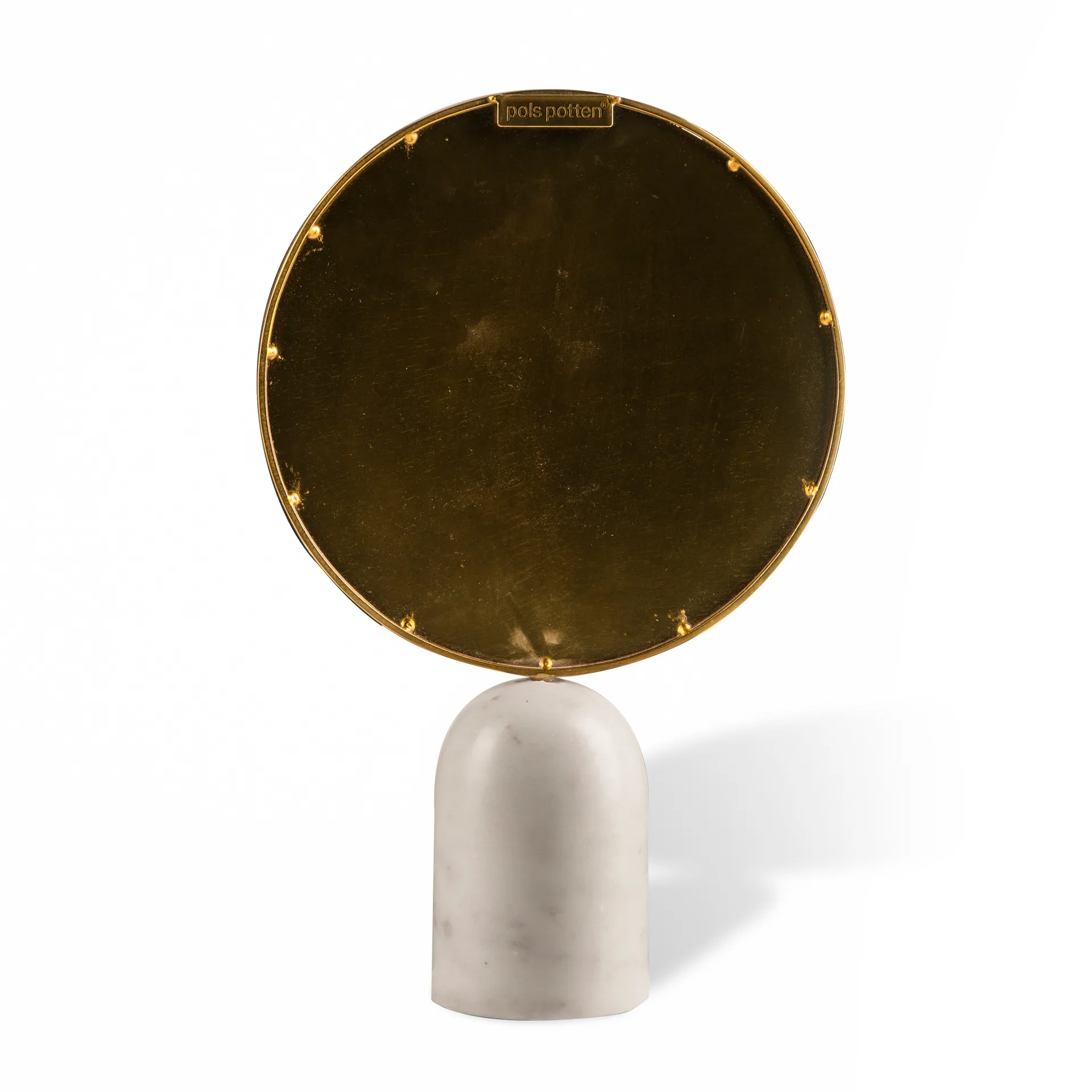 Lustro Round Marble, Biały POLSPOTTEN