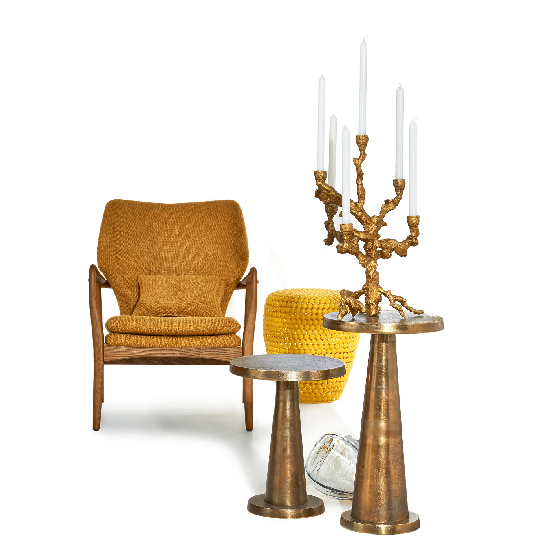 Świecznik Apple tree L 53 cm , Złoto POLSPOTTEN