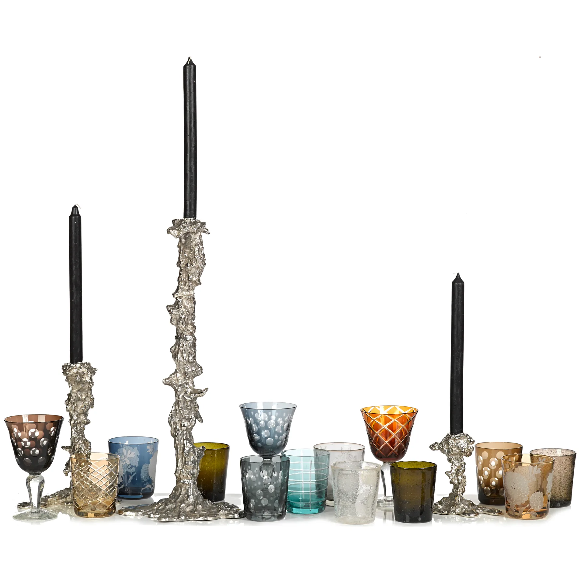 Świecznik Drip L 25 cm, Srebro POLSPOTTEN