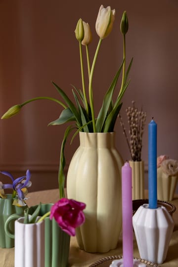 Birgit wazon/lampion na świecę 14 cm - Olive - PotteryJo