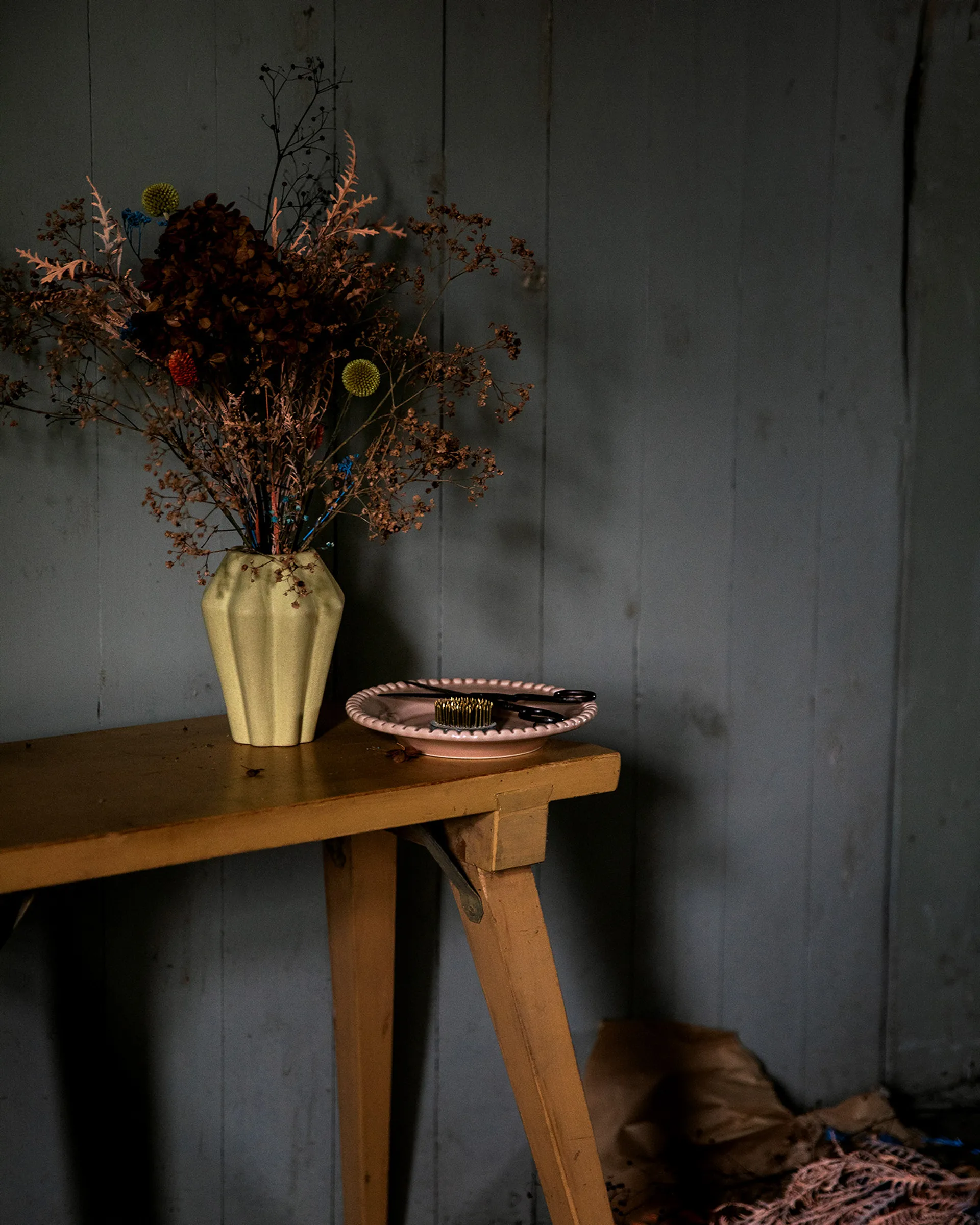 Birgit wazon/lampion na świecę 14 cm, Pale Yellow PotteryJo