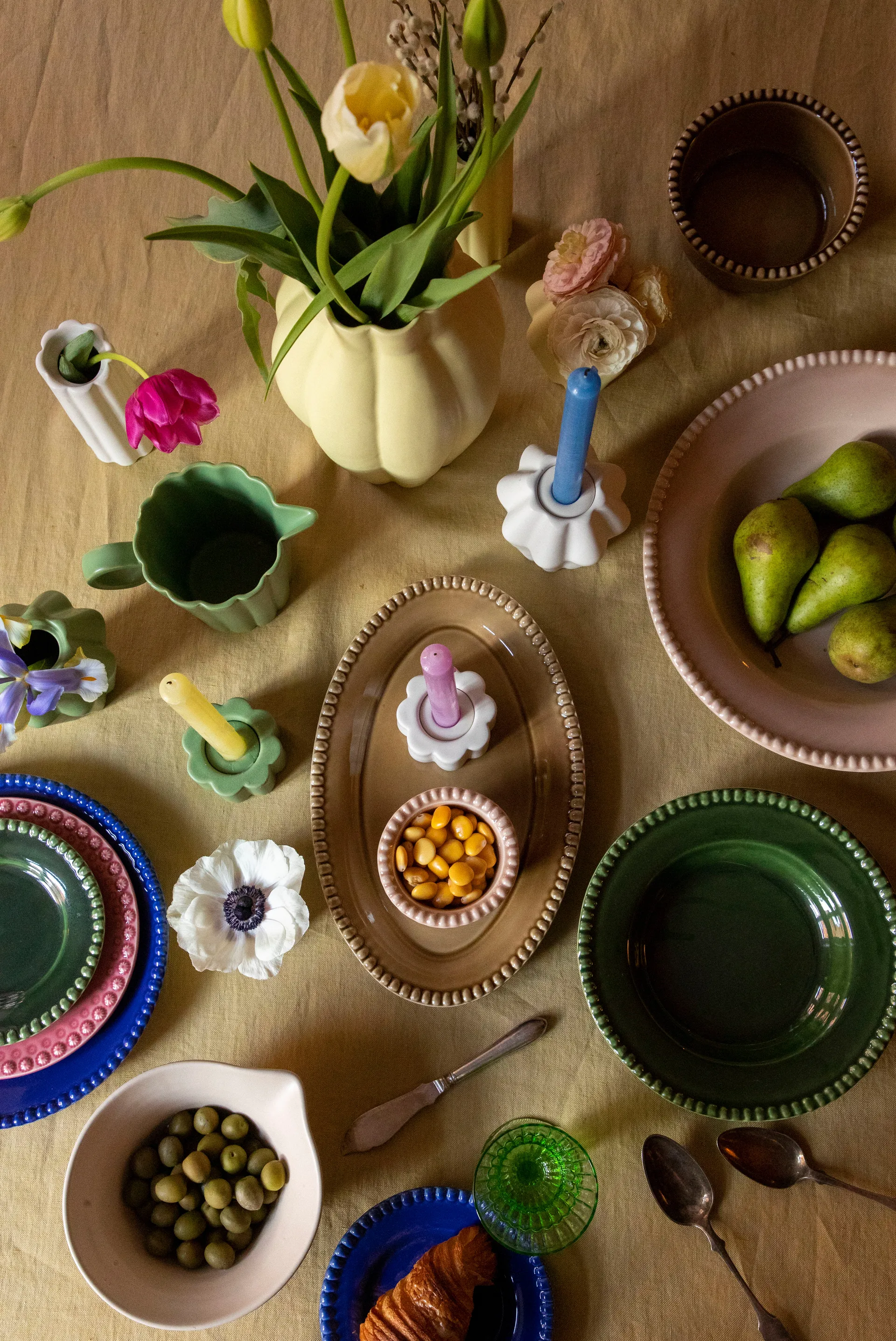 Birgit wazon/świecznik 5 cm, Olive PotteryJo