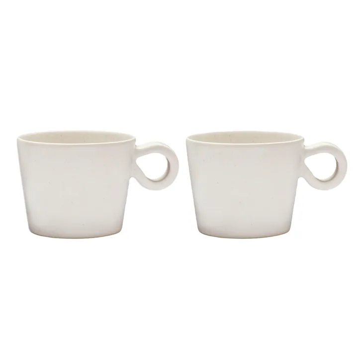 Daria filiżanka z uchwytem, 2‑pak - Cotton white - PotteryJo