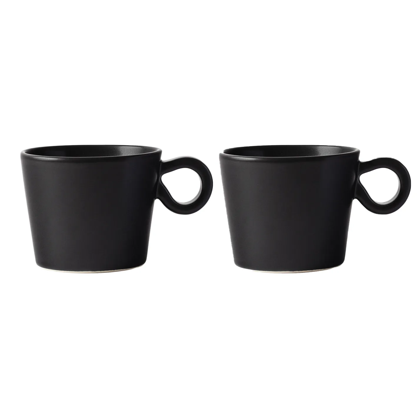 Daria filiżanka z uchwytem, 2‑pak, Ink black PotteryJo