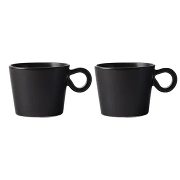 Daria filiżanka z uchwytem, 2‑pak - Ink black - PotteryJo